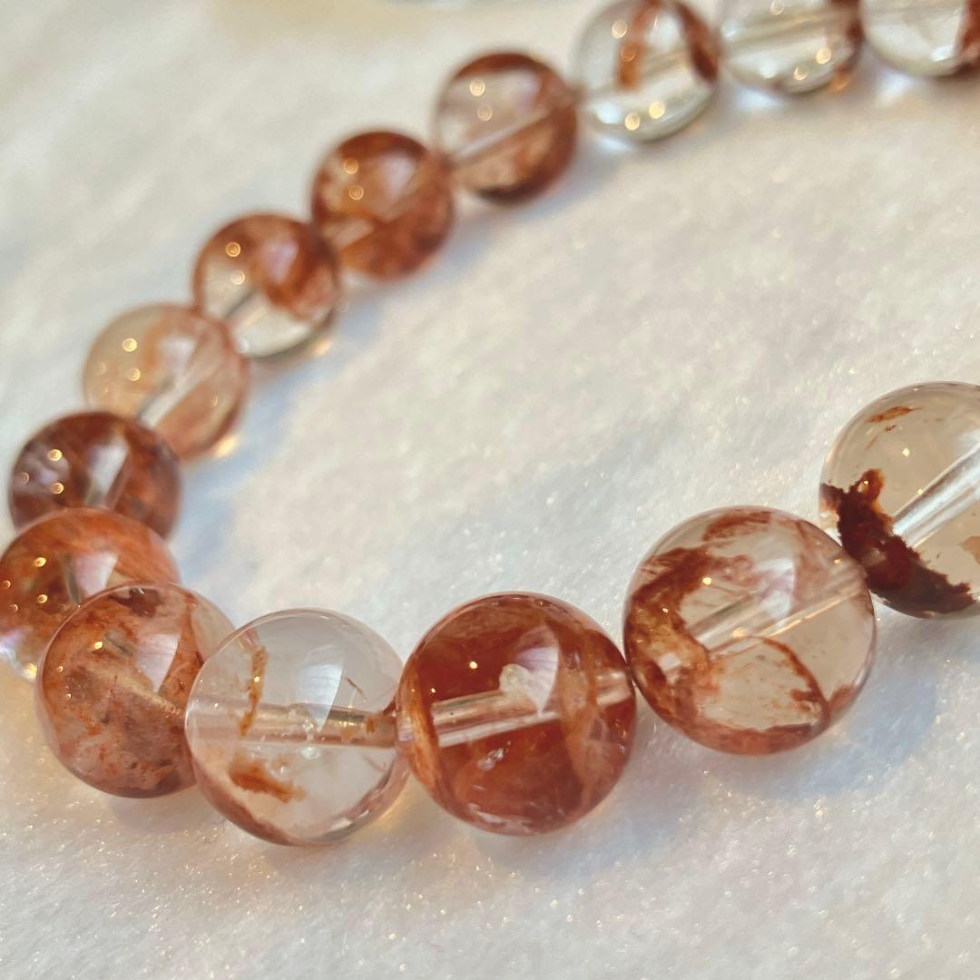 レア！バックボーン薔薇ガーデンクォーツ レッドガーデンクォーツ ブレスレット