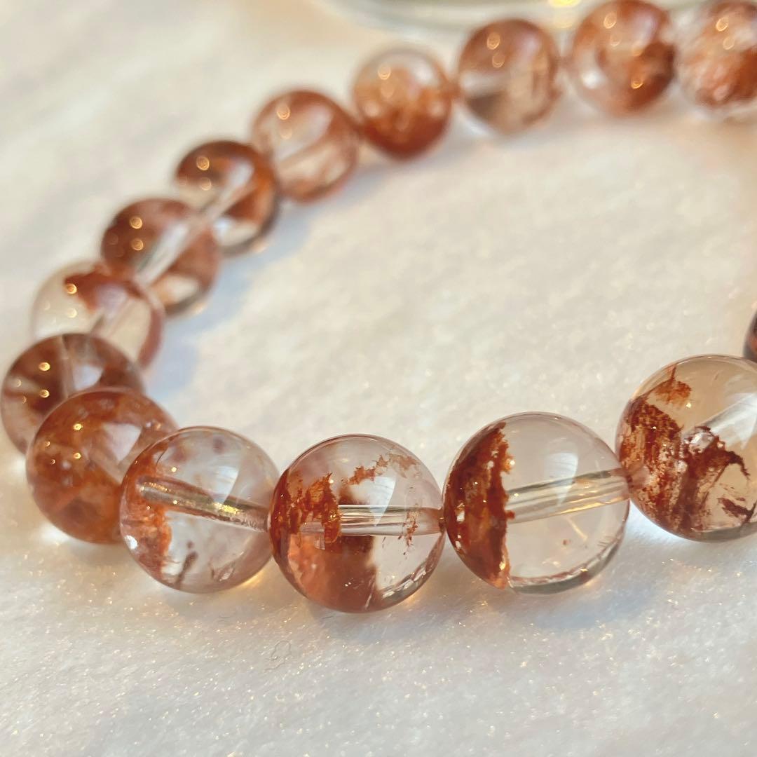 レア！バックボーン薔薇ガーデンクォーツ レッドガーデンクォーツ ブレスレット