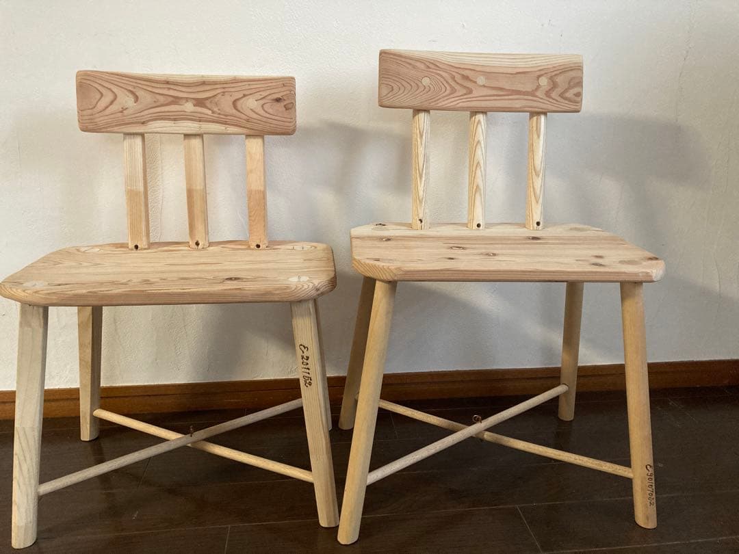 送料込○グラ&ツィエ2脚兄弟チェア　観葉植物置き等に