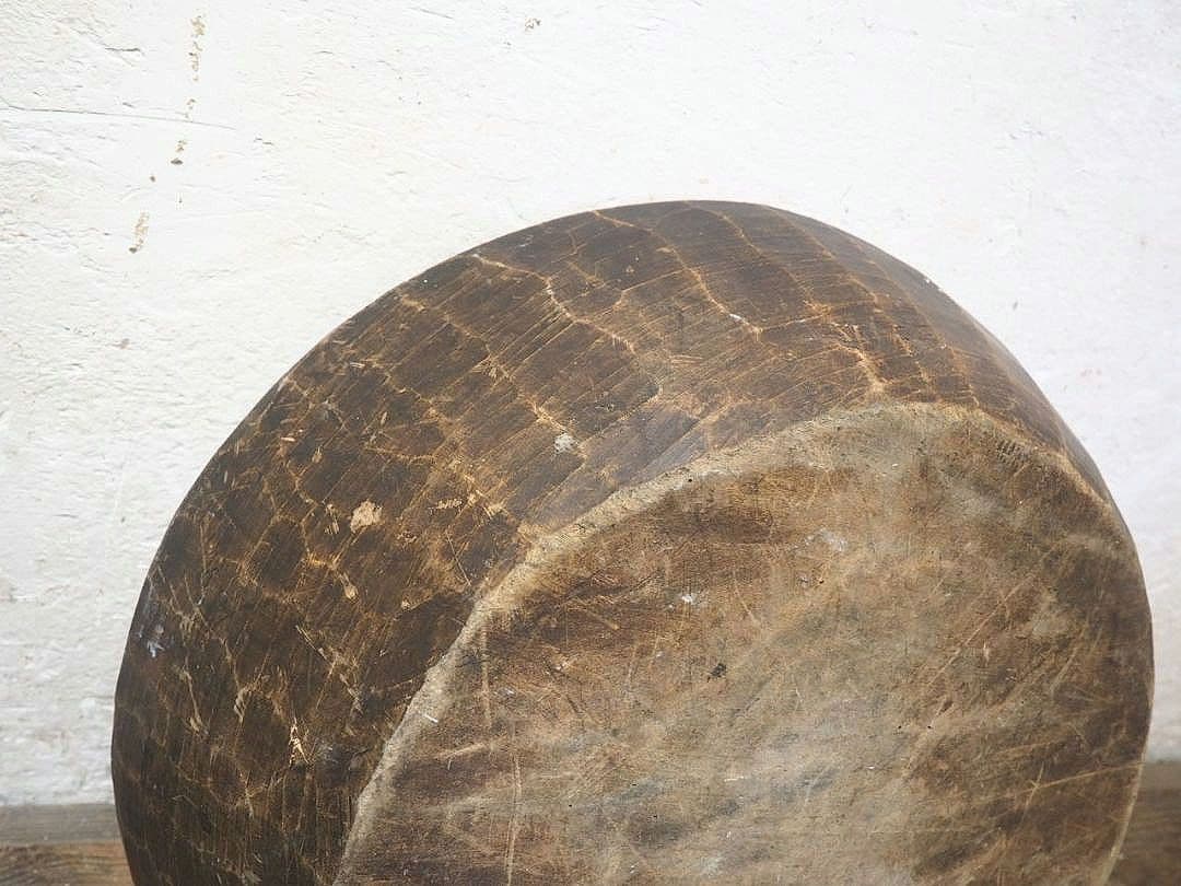 1349 W62cm レトロなこね鉢 捏ね鉢 蕎麦打ち うどん 古道具 木皿