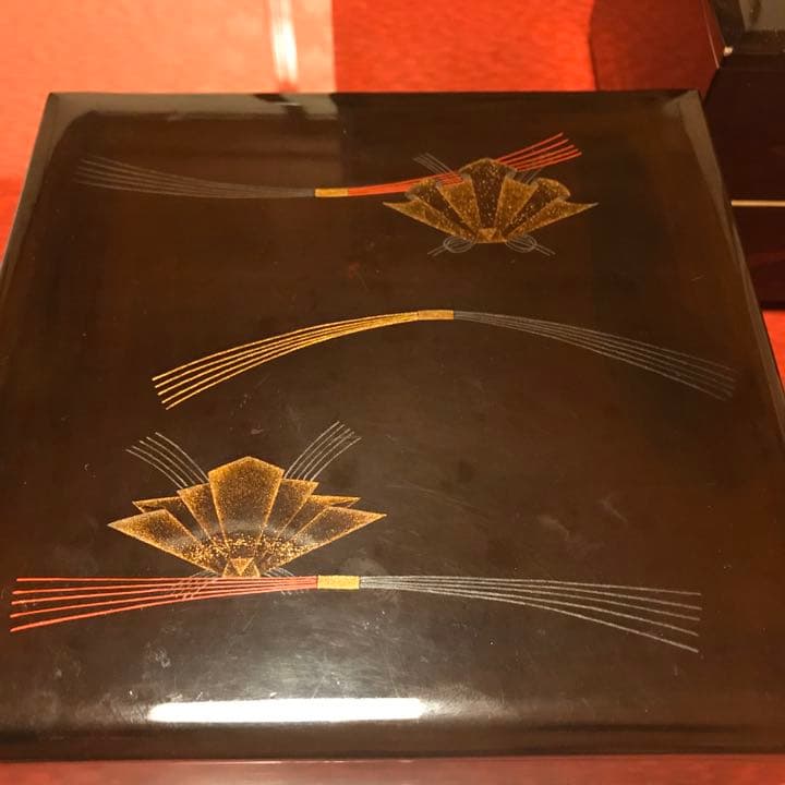 熨斗蒔絵  4段重箱 時代 ※共箱無し