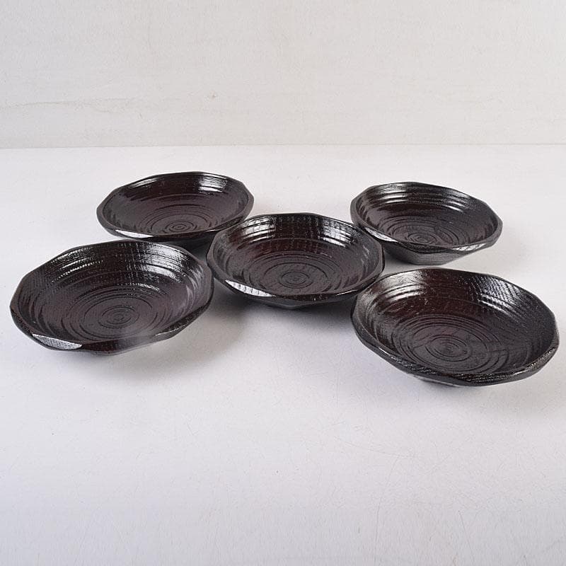 漆芸家 村瀬治兵衛作 沢栗 茶托 五客 V R8869 - メルカリ
