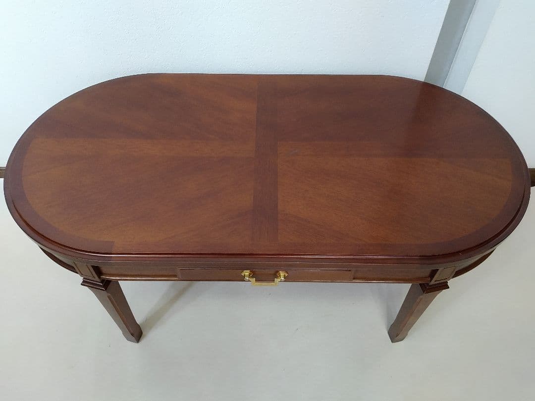 マルニ木工 地中海 センターテーブル 楕円形引き出し付き クラシカル