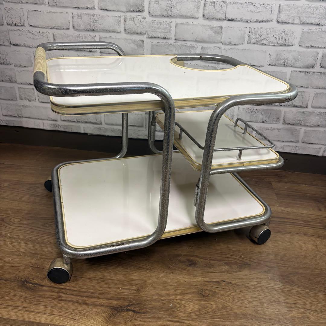 A2 ミッドセンチュリー ポットワゴン サービングカート 昭和レトロ 古道具