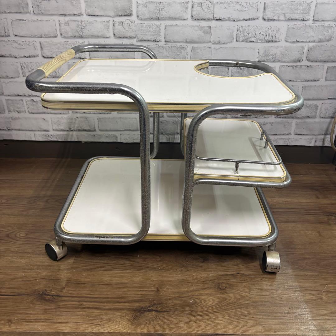 A2 ミッドセンチュリー ポットワゴン サービングカート 昭和レトロ 古道具