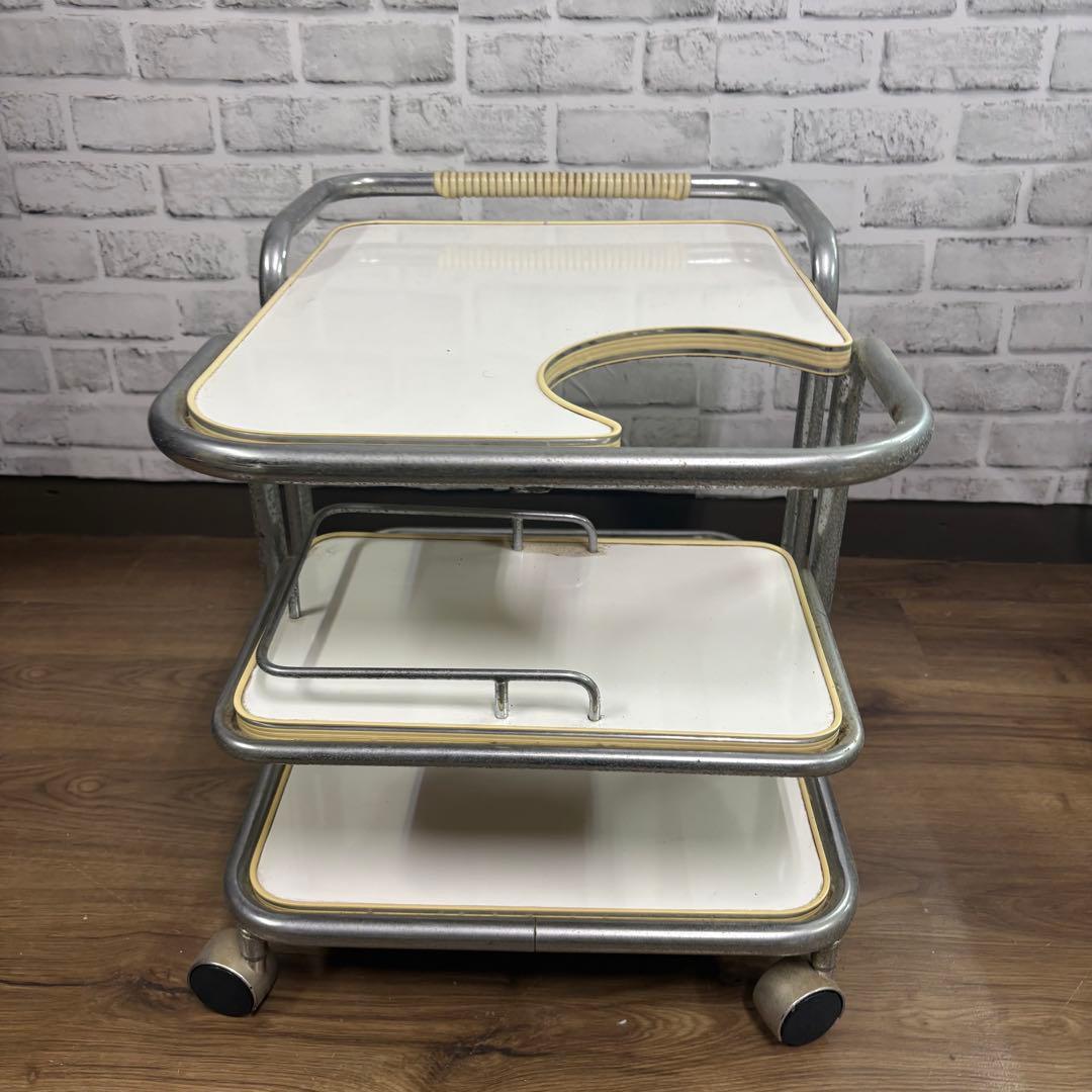 A2 ミッドセンチュリー ポットワゴン サービングカート 昭和レトロ 古道具