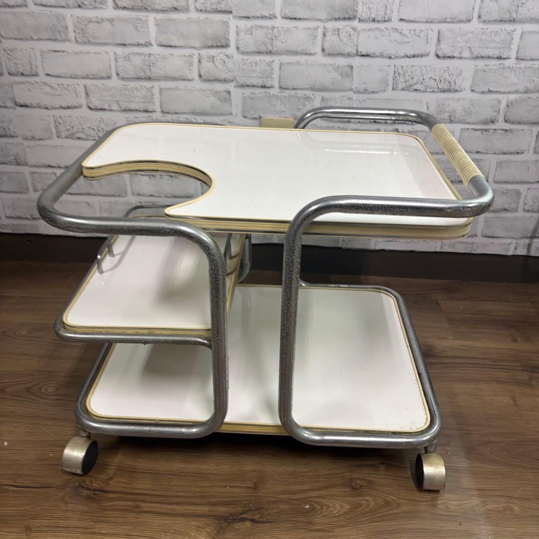 A2 ミッドセンチュリー ポットワゴン サービングカート 昭和レトロ 古道具