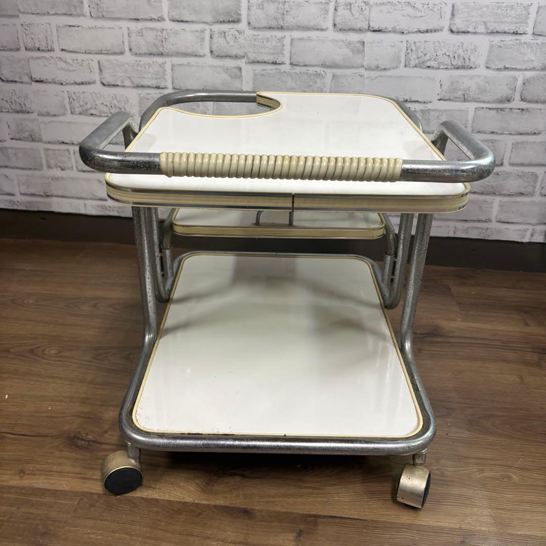 A2 ミッドセンチュリー ポットワゴン サービングカート 昭和レトロ 古道具