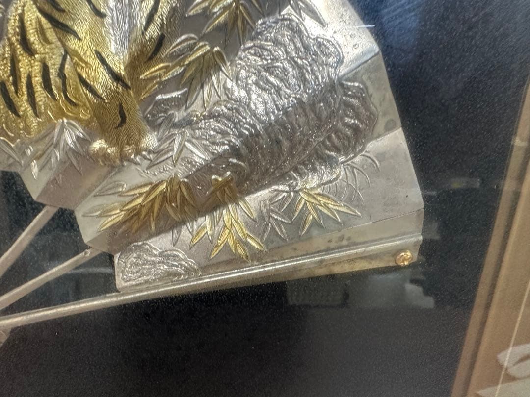 ★高級品★ 純銀 純金 扇子 扇 寿シリーズ