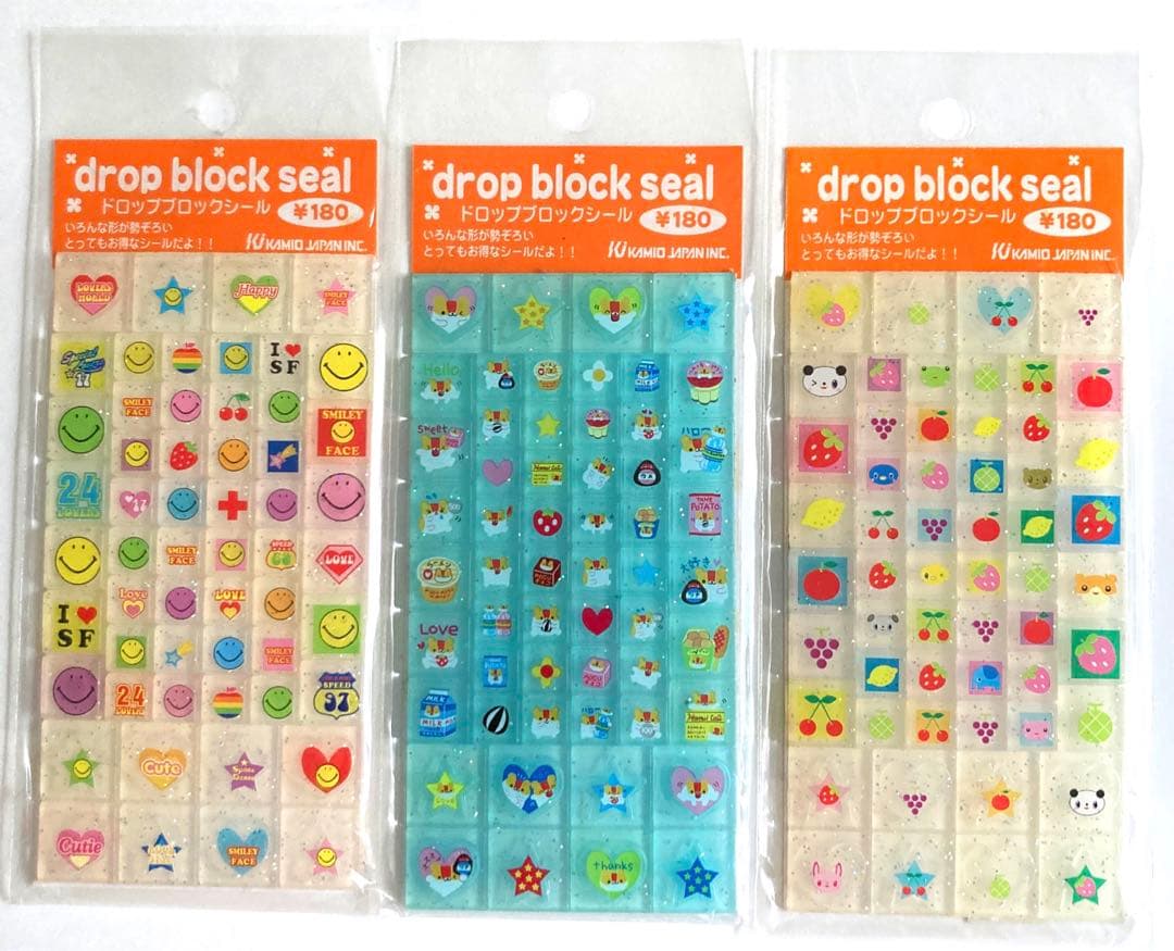 平成レトロ ドロップ ブロックシール タイルシール カミオジャパン