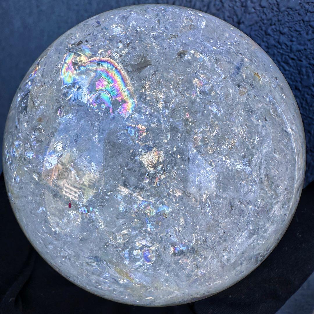 爆レア❗️アゼツライト☆レインボー☆ヒマラヤ水晶 丸玉☆虹☆パワー浄化A1561