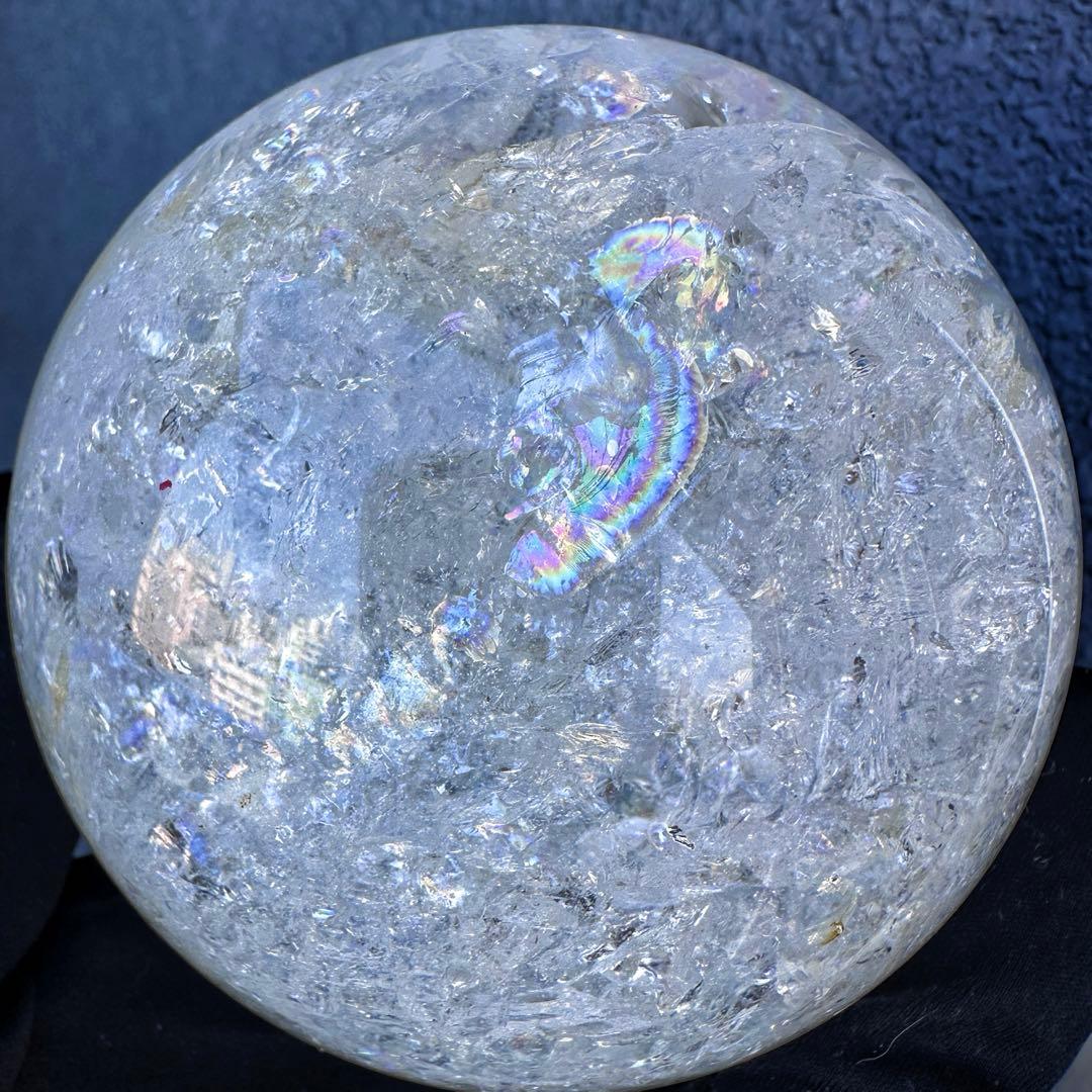 爆レア❗️アゼツライト☆レインボー☆ヒマラヤ水晶 丸玉☆虹☆パワー浄化A1561