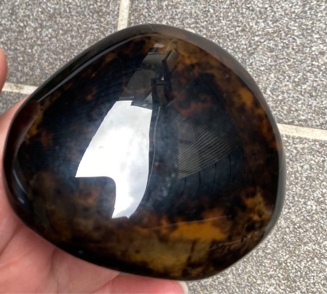 サードニクス　マダガスカル産 縞瑪瑙　天然　原石 うさぎ　縁起物 207g