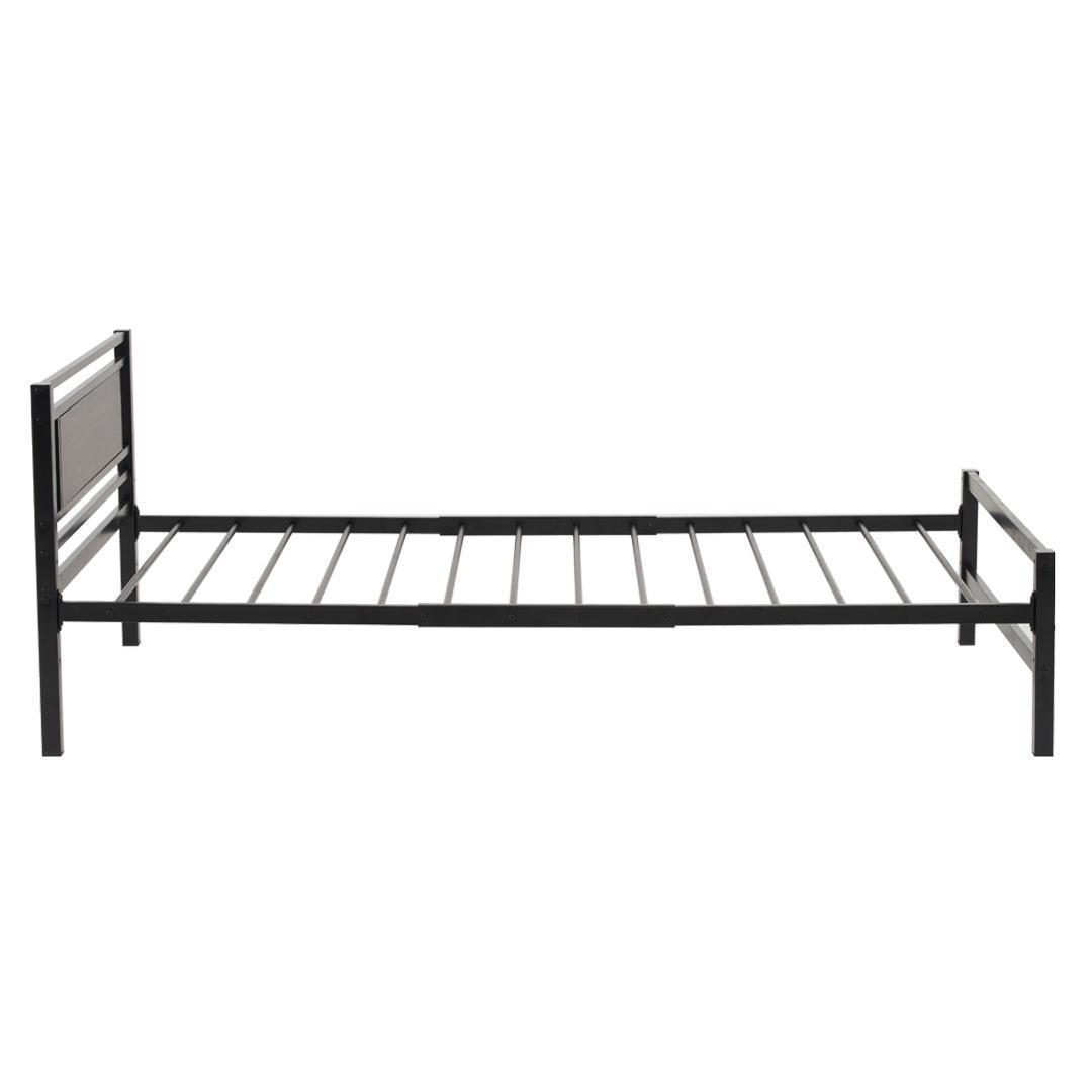 【ブラック】パイプベッド シングル ベッド 宮 三段階高さ調整可 スチール 耐震