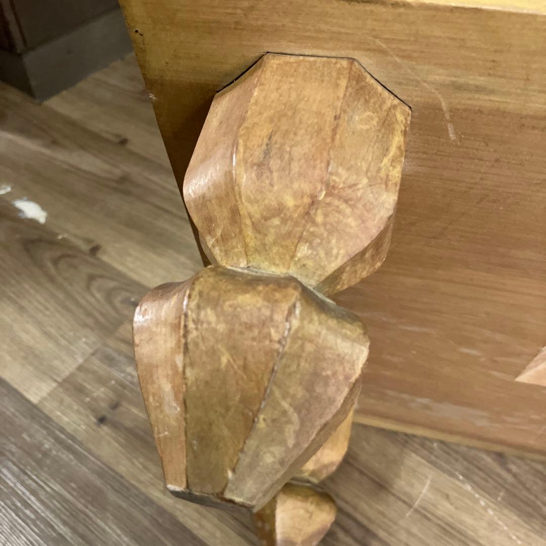 B-4 高級 囲碁盤 脚付き 天然木 厚型 囲碁道具 骨董 当時物 経年変化