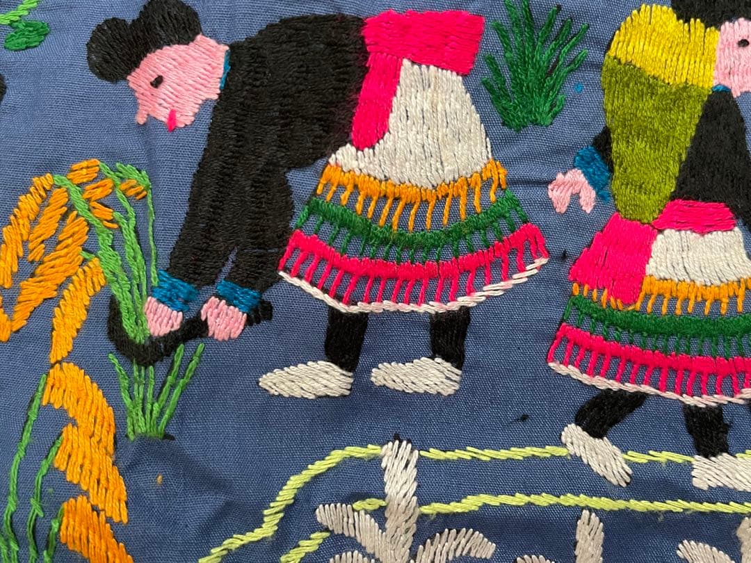 ラオス モン族 刺繍 壁掛け タペストリー 6