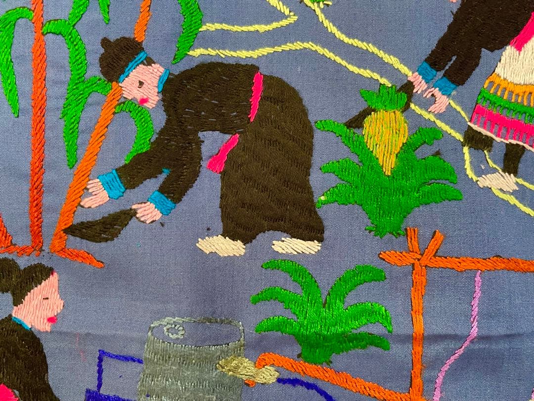 ラオス モン族 刺繍 壁掛け タペストリー 6