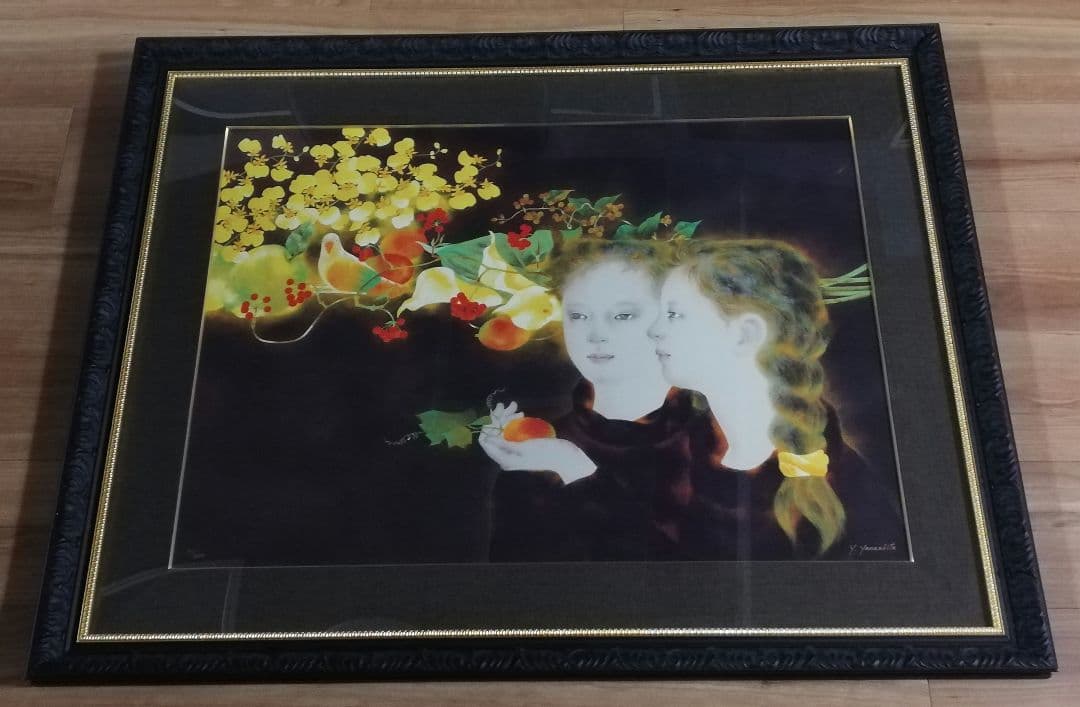 山下保子　からすうり シルクスクリーン　サイン入り　限定91/200