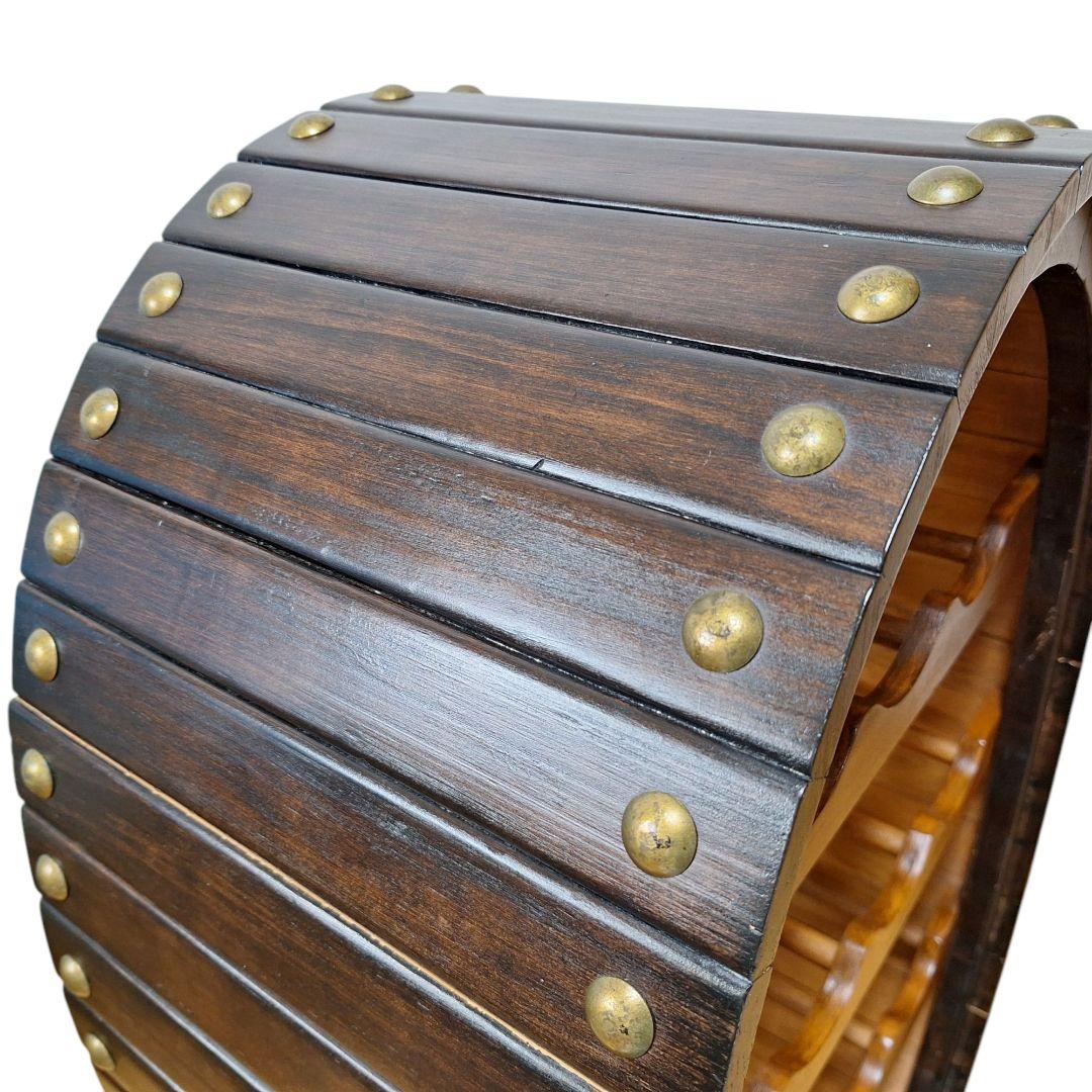 ヴィンテージ風　木製ワインラック　樽型　13本収納　ワインセラー　ボトルラック