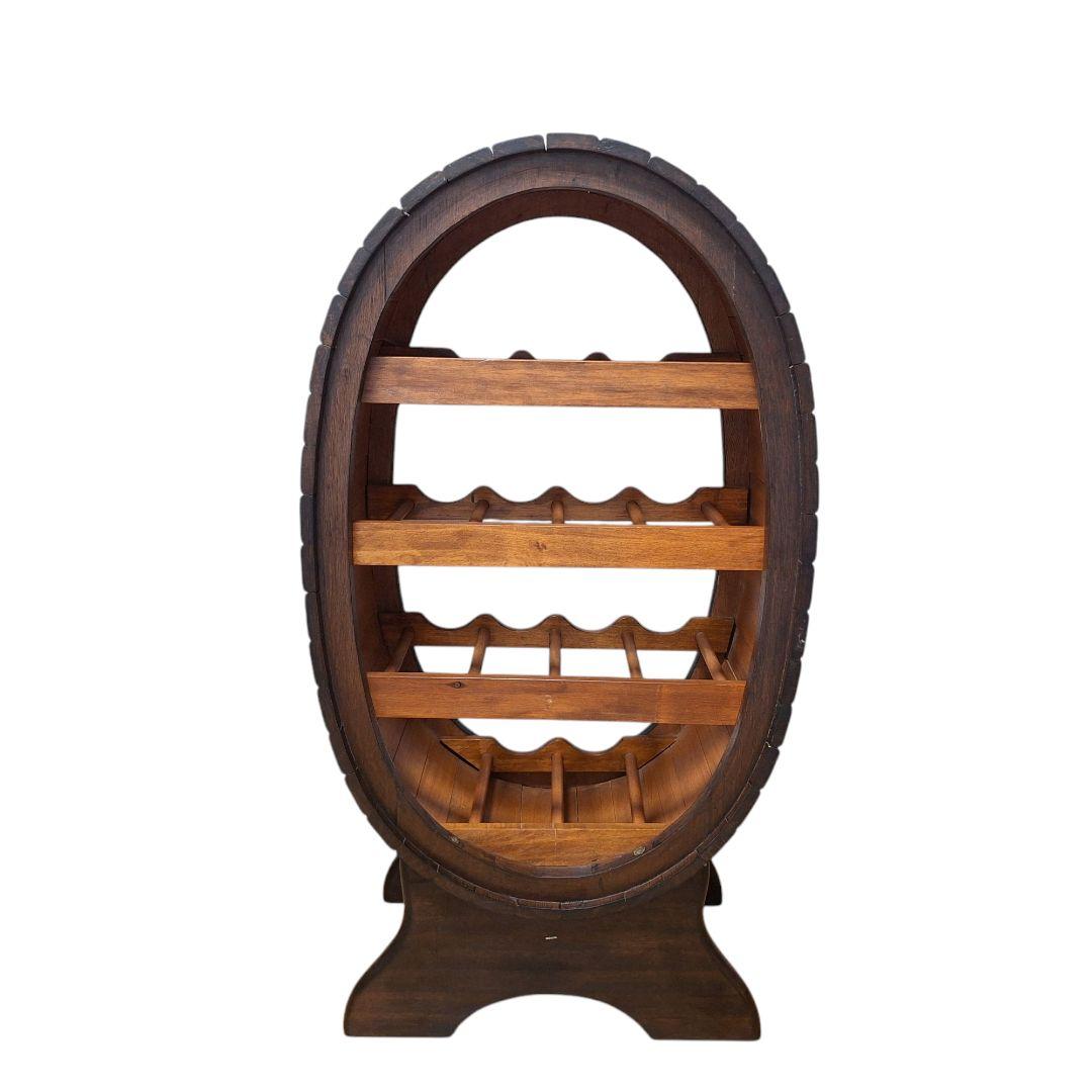 ヴィンテージ風　木製ワインラック　樽型　13本収納　ワインセラー　ボトルラック