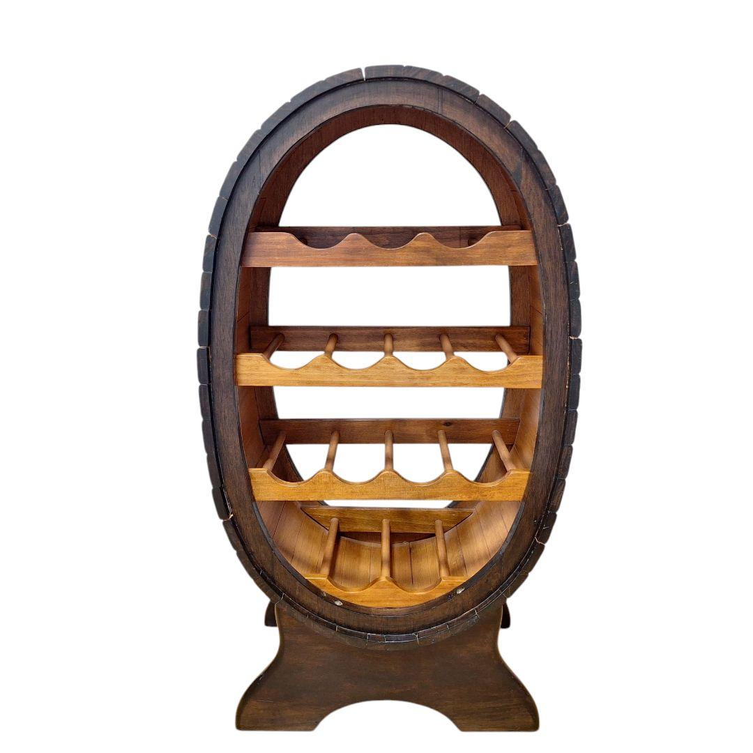 ヴィンテージ風　木製ワインラック　樽型　13本収納　ワインセラー　ボトルラック