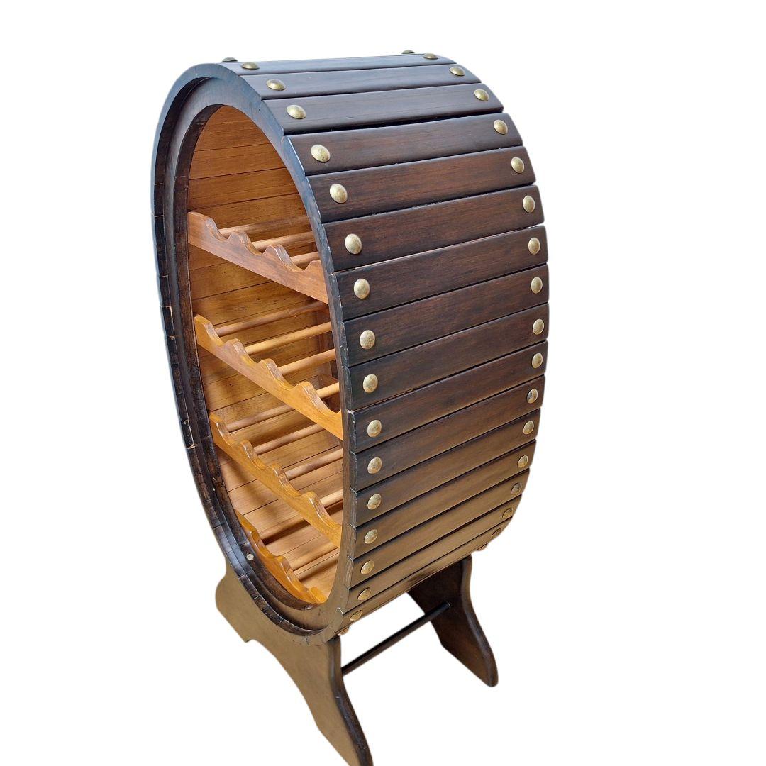 ヴィンテージ風　木製ワインラック　樽型　13本収納　ワインセラー　ボトルラック