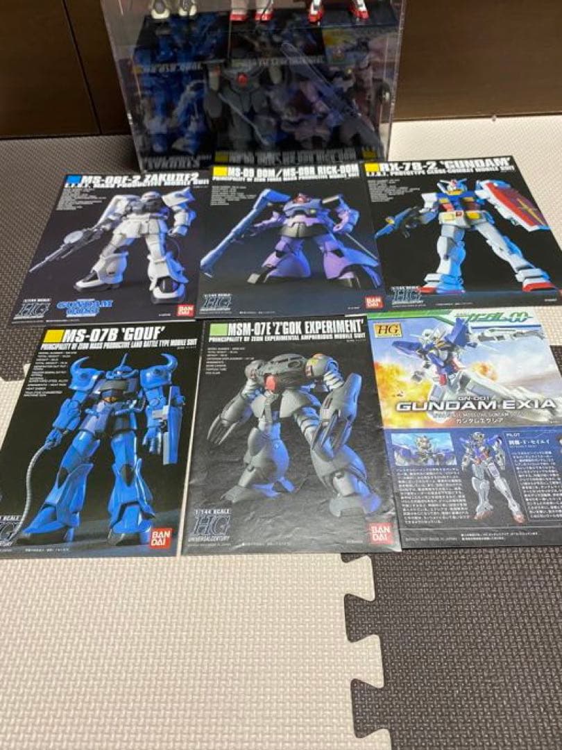 ガンプラ(HG)6体 素人の素組み 自作ケース付き