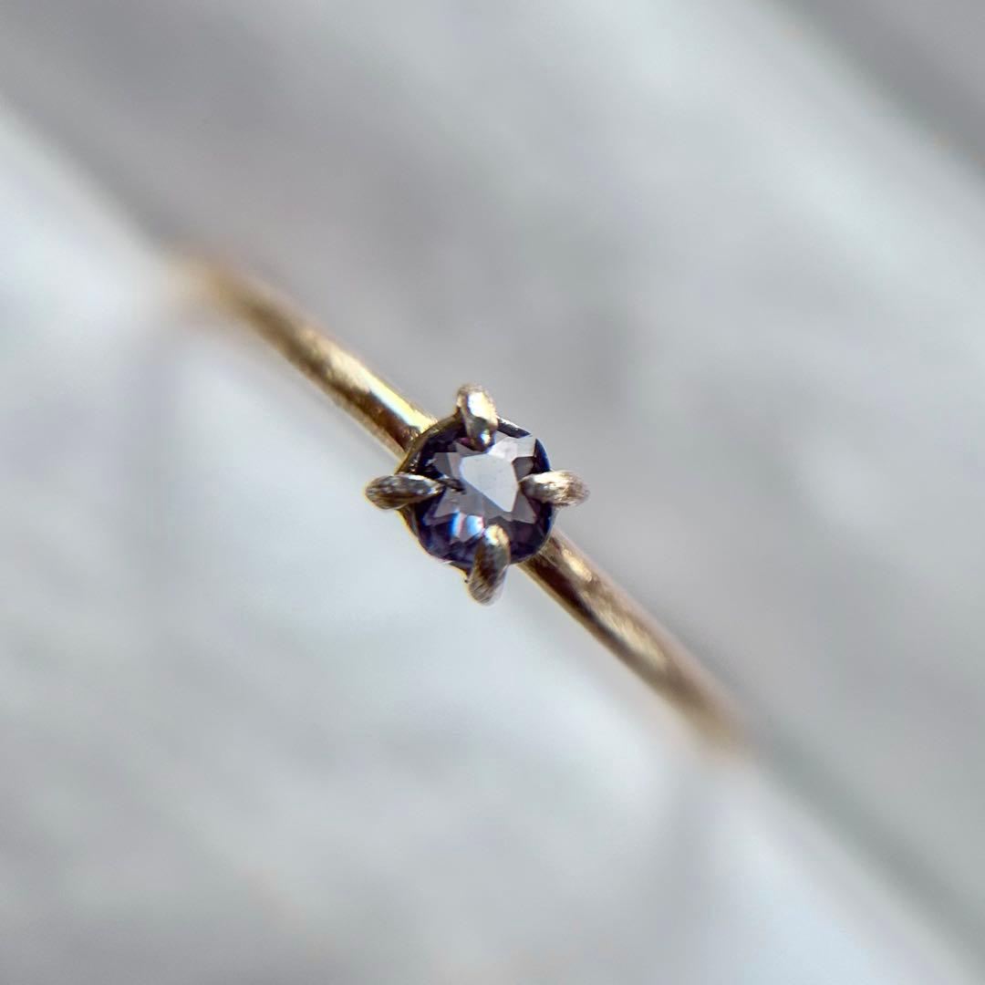 ベキリーブルーガーネットのフリーサイズリング