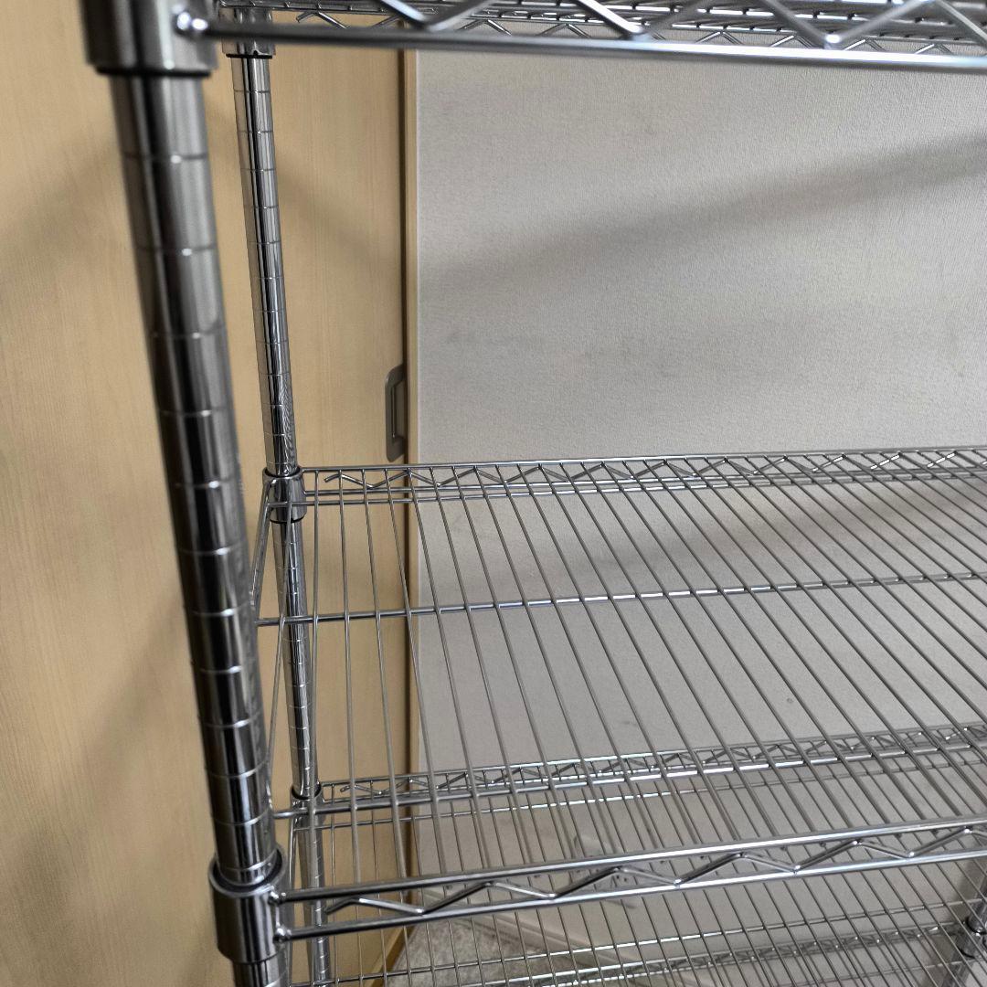 【幅90cm】スチールラック 5段 シルバー 棚板1枚追加済み　値引き交渉可