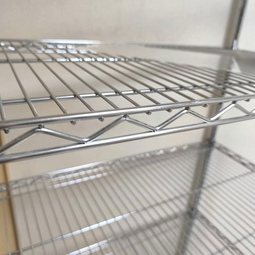 【幅90cm】スチールラック 5段 シルバー 棚板1枚追加済み　値引き交渉可