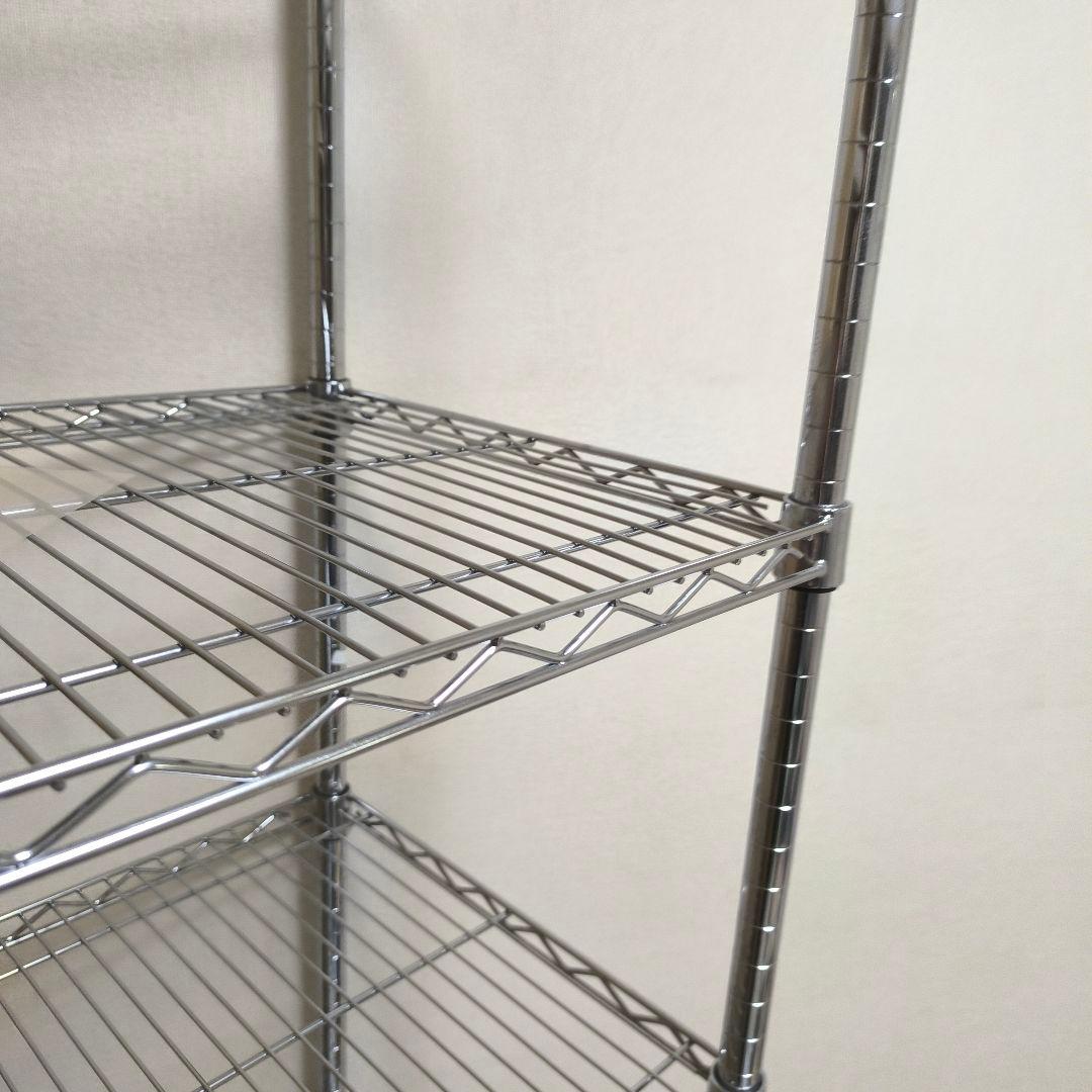 【幅90cm】スチールラック 5段 シルバー 棚板1枚追加済み　値引き交渉可