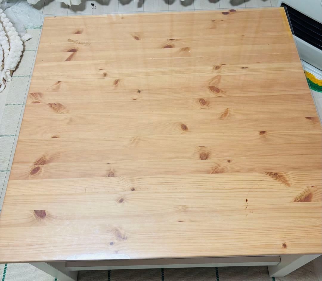 IKEA木製センターテーブル 白/ナチュラル