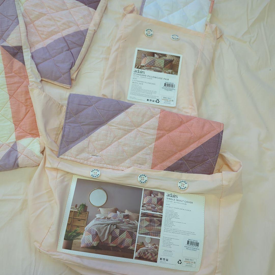 アデアーズ。パッチワーク 掛け布団カバー枕カバー。ウニコunico北欧系
