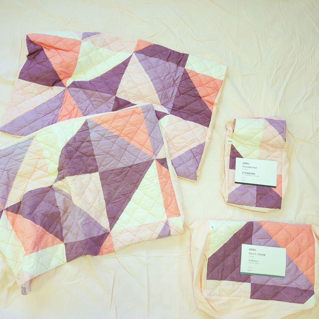 アデアーズ。パッチワーク 掛け布団カバー枕カバー。ウニコunico北欧系