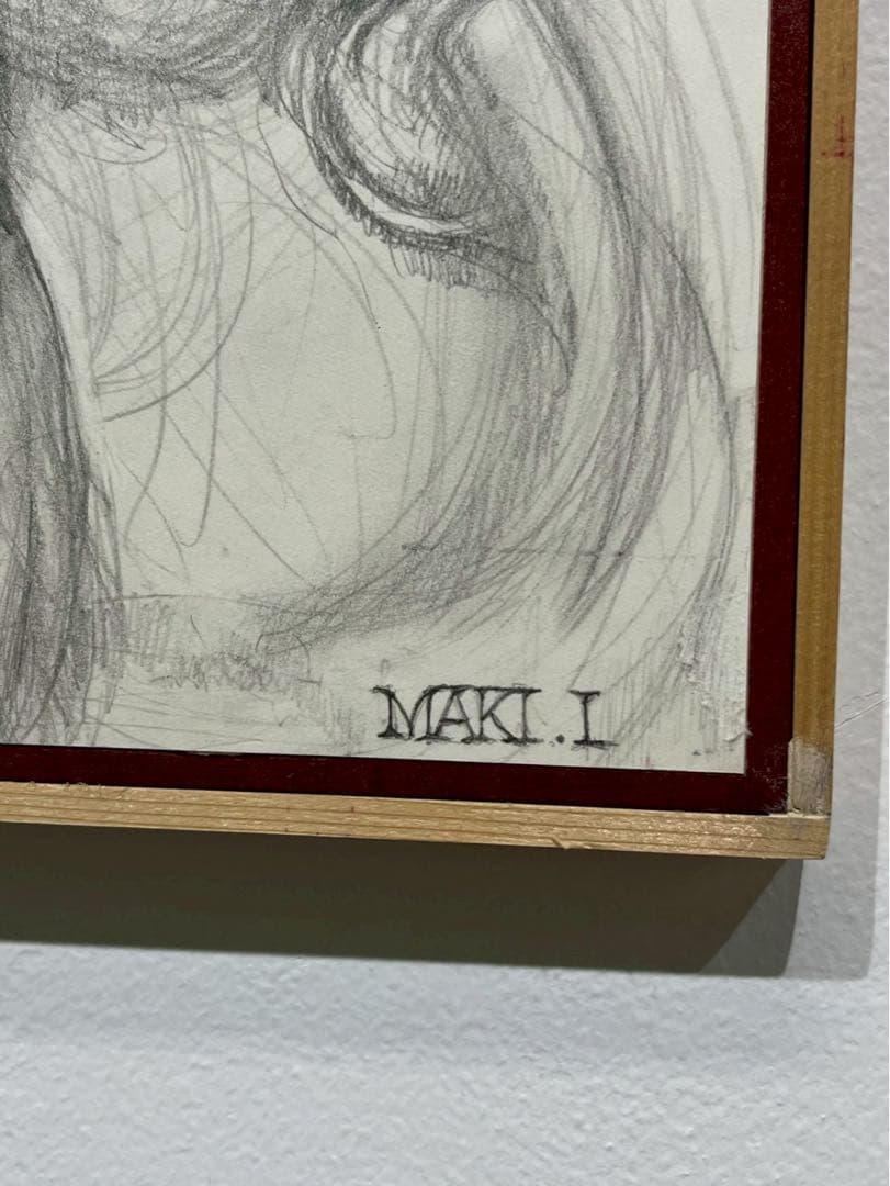 【真作保証】板波真樹「虚空にて」2018年 鉛筆画