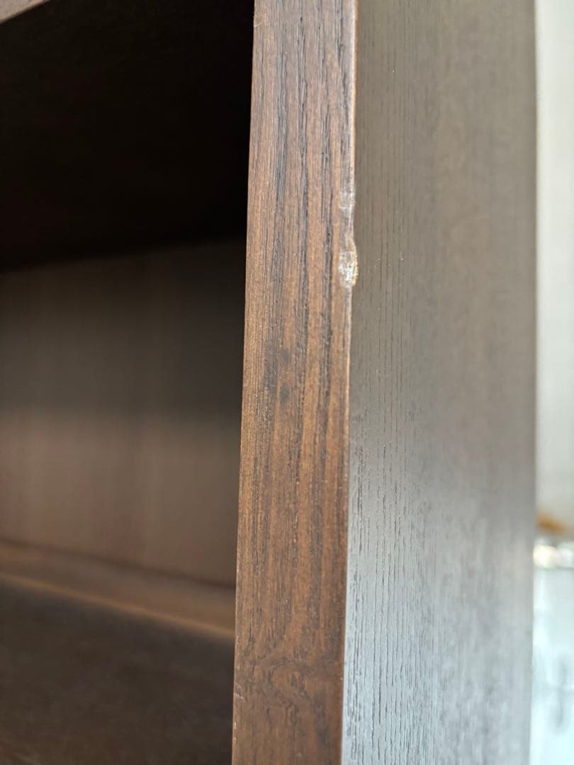 無印良品 本棚 薄型 シェルフ ブラウン 木製