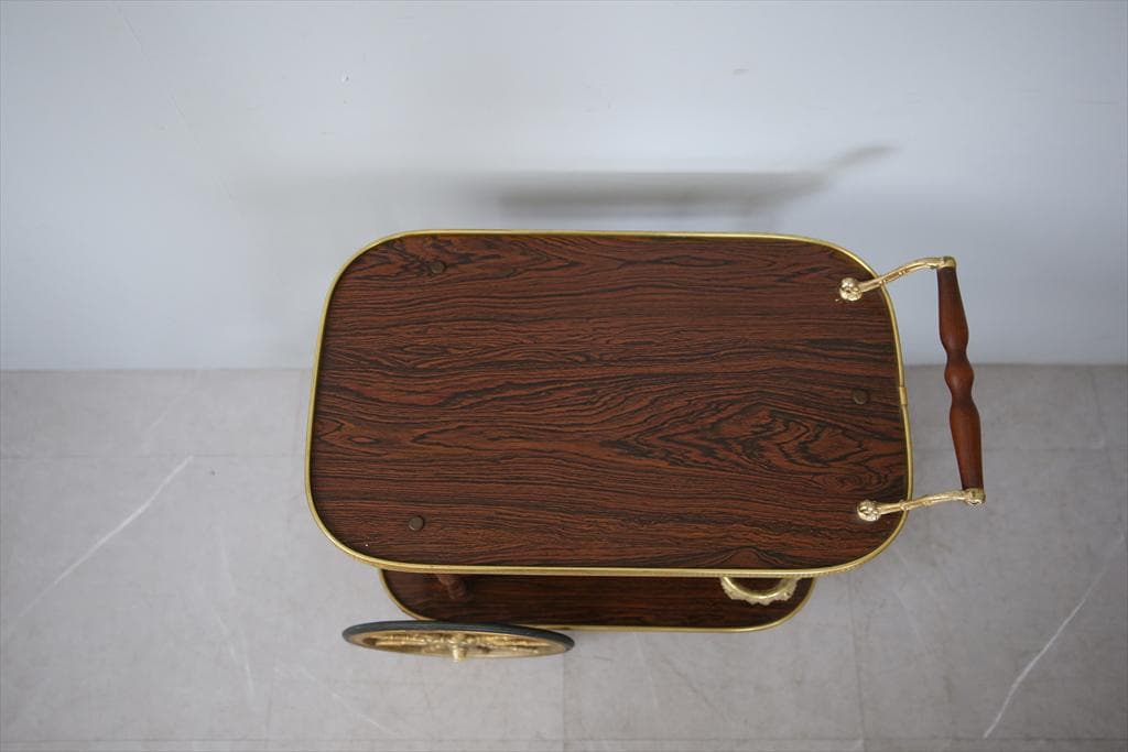 フランスアンティークキッチンワゴン/トロリー/サイドテーブル/台車(92-210