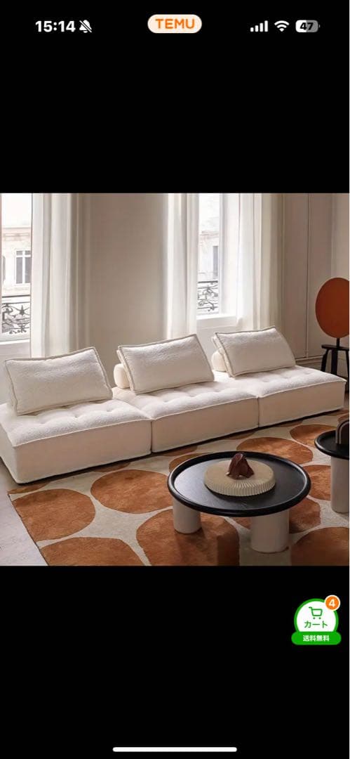 新品！未使用！モダンデザイン 1人掛けソファ ブラウン