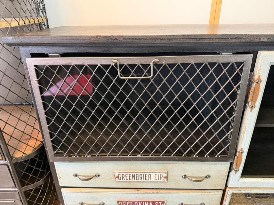 インダストリアル　キャビネット　マルチラック　リビングボード　レトロ　ラック　棚