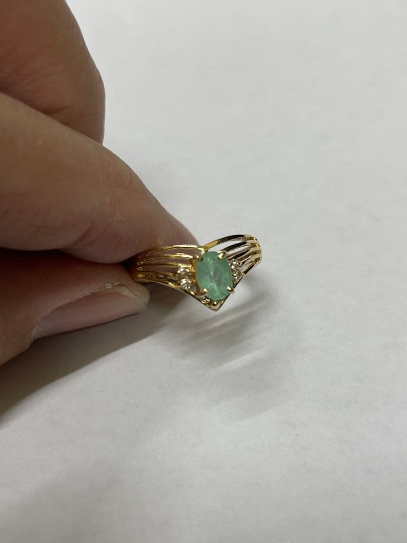 パライバトルマリン　k18リング