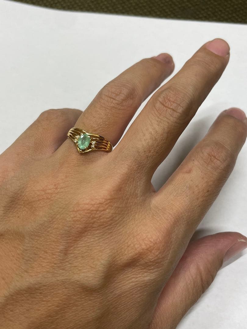 パライバトルマリン　k18リング