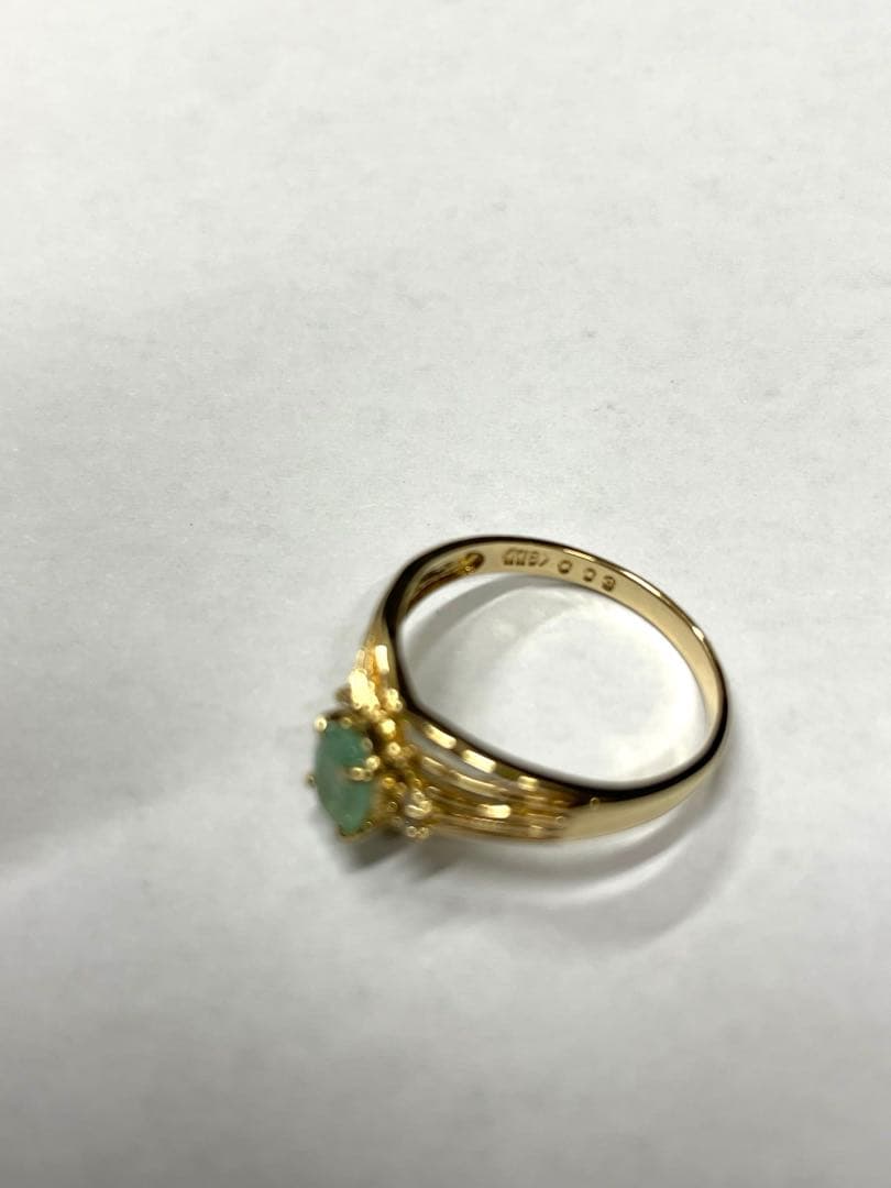 パライバトルマリン　k18リング