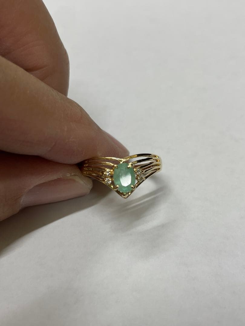 パライバトルマリン　k18リング