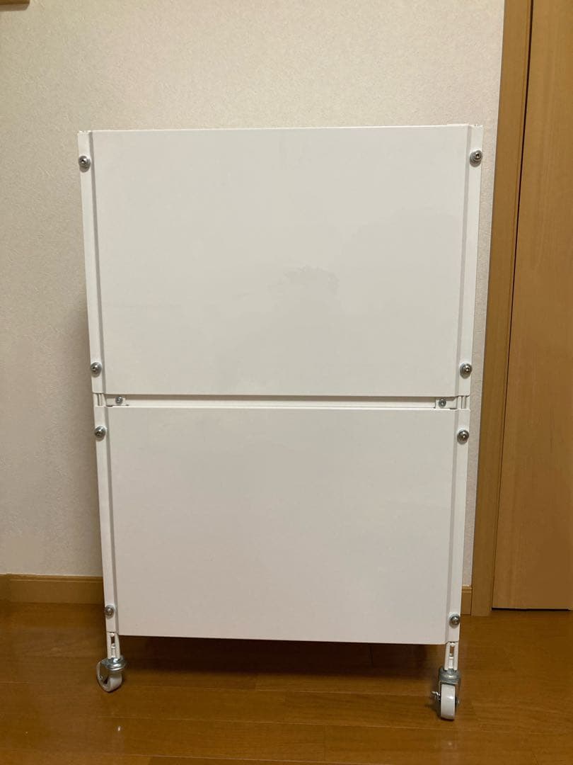 無印　4段スチールシェルフ　キャスター付き