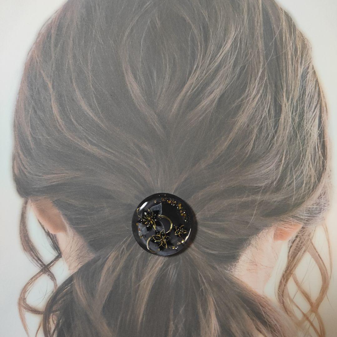 【957】ハンドメイド　レジン　ヘアゴム　ポニーフック