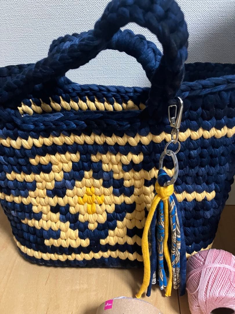 手芸材料セット 毛糸 バッグ用ストラップ 金具