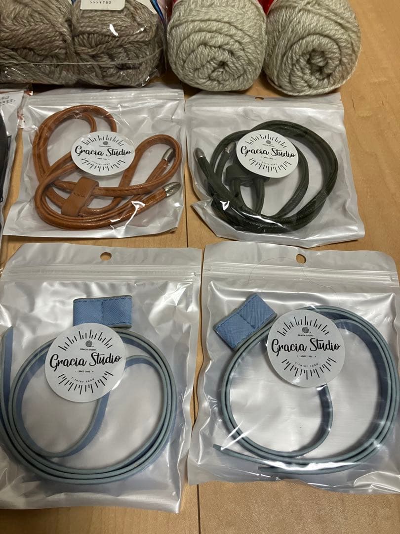 手芸材料セット 毛糸 バッグ用ストラップ 金具