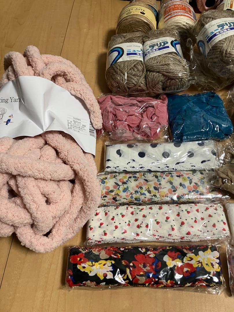 手芸材料セット 毛糸 バッグ用ストラップ 金具