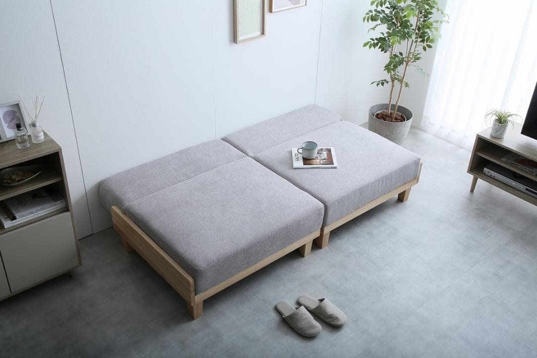 【新品・送料無料】【Estela】リクライニングソファベッド