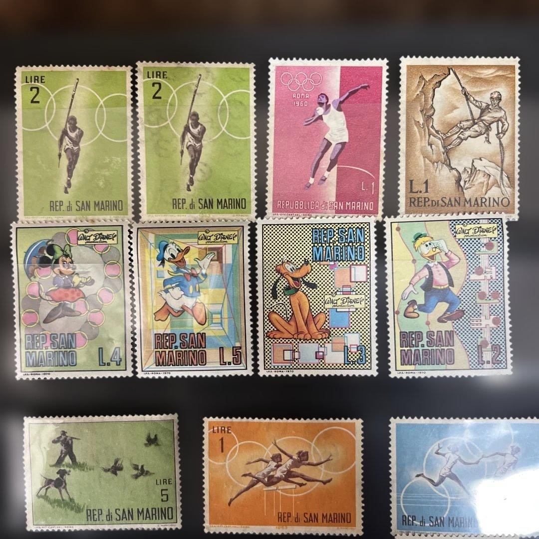 サンマリノ 記念切手セット ディズニー オリンピック 14枚 消印無し
